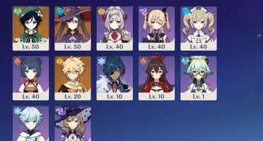 CONTA AR26 GENSHIN, VENTI & MONA 5*, ARMA 5* E +++