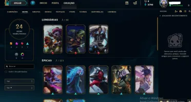 CONTA TOP COM 66 CHAMPS E 24 SKINS TOP, BARATISSIMA.