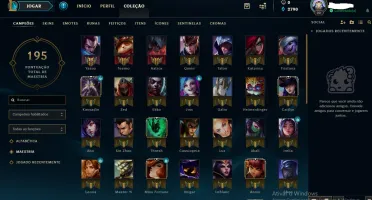 CONTA TOP COM 66 CHAMPS E 24 SKINS TOP, BARATISSIMA.