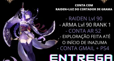 CONTA GENSHIN IMPACT YOIMIYA + SHOGUN RAIDEN SERVIDOR GLOBAL