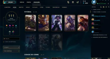 Conta borda gold 97 champ + 111skins+100icones+ 5 skins gold