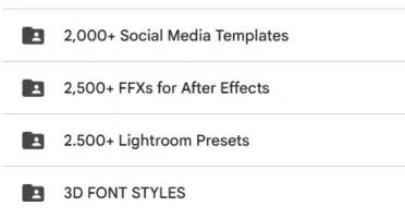 Presets, fontes, mockups e templates em um pack exclusivo