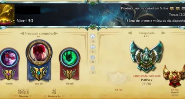 Vendo conta platina V 15p Runa Todos Champs
