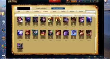 Conta Platina 5,41 campeões e 16 skins