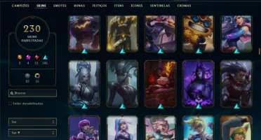 Bronze 3 com TODOS os champs e 230 Skins + 4 Prestigios