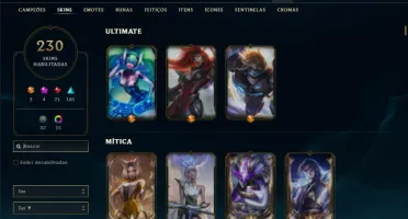 Bronze 3 com TODOS os champs e 230 Skins + 4 Prestigios
