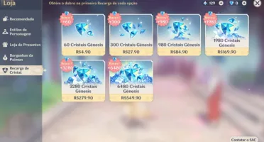 AR 43 Ganyu / Zhongli / Qiqi e Banner Garantido!!