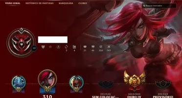 Gold IV - 73 Champions, 13 Skins e 3pgs de runa.