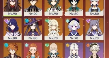 Xiao, Shogun, Ayaka, Venti, Zhongli, Hutao, Childe, e etc..