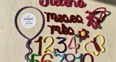 Kit Mêsversário Borboletas em Tricotin com Nome