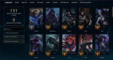 Ouro 2 com 65 Champs e 11 Skins