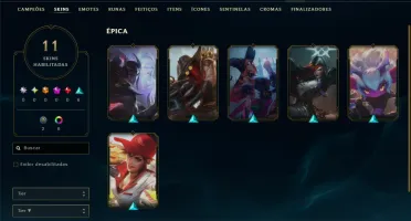 Ouro 2 com 65 Champs e 11 Skins
