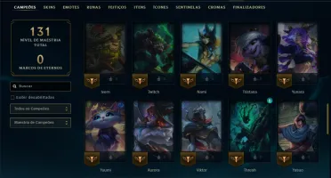 Ouro 2 com 65 Champs e 11 Skins