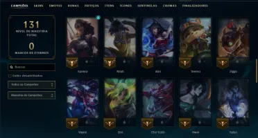 Ouro 2 com 65 Champs e 11 Skins