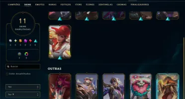Ouro 2 com 65 Champs e 11 Skins