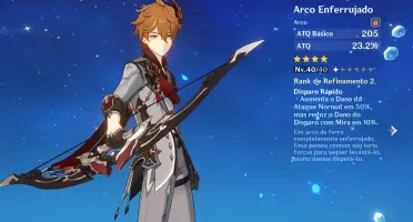 GENSHIN PC: AR39 DILUC + TARTAGLIA + JEAN + 12 T4