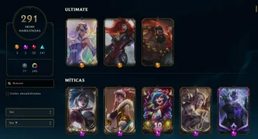 Conta League of Legends Lv 618 - 1kk maestria Akali + skins
