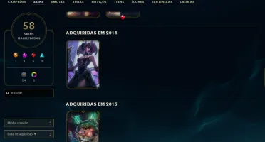 Conta League of Legends lvl 30 Conta criada em 2011 Skins Ra