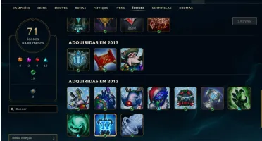 Conta League of Legends lvl 30 Conta criada em 2011 Skins Ra