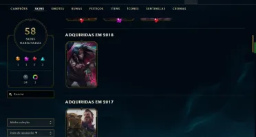 Conta League of Legends lvl 30 Conta criada em 2011 Skins Ra