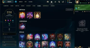 CONTA TOP LOL (OTODOS OS CAMPEÕES ) + SKIN VITORIOSAS
