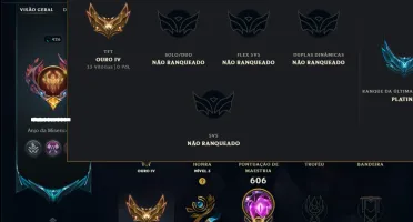 Unranked com TODOS os Champs e 116 Skins ( MID / TOP )