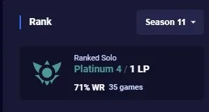 Conta platina league of legends