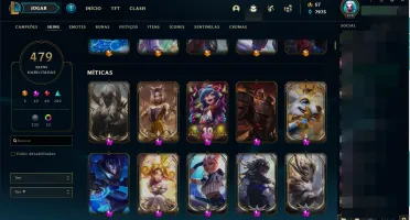 CONTA LOL COM 479 SKINS