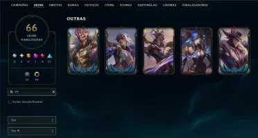 Ouro 3 com TODOS os Champs e 66 Skins