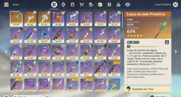 Genshin impact - ⭐9 peronagens 5 estrelas + 3 armas⭐
