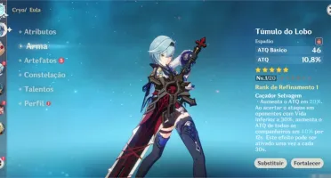 Genshin Impact conta eula + tumulo AR10 Servidor:america