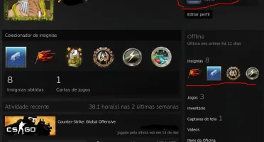 CONTA STEAM 7 ANOS [CS PRIME - AGUIA2 E TODAS AS INSIGNIAS]