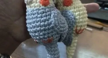 Chaveiro de Crochê Calopsita
