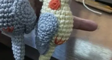 Chaveiro de Crochê Calopsita