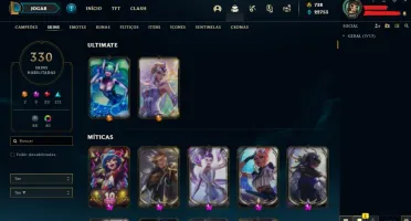 Conta League of legends com diversas skins.