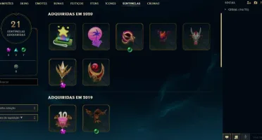 Conta de LoL Ouro 3 (LVL 318)