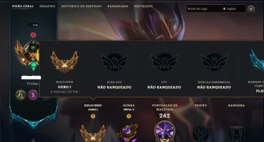 Ouro 1 com 110 Champs e 92 Skins +10 Miticas