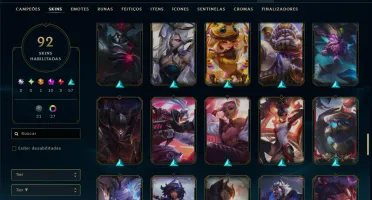 Ouro 1 com 110 Champs e 92 Skins +10 Miticas