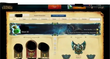 CONTA LEAGUF OF LEGENDS PLAT V