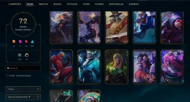 Conta Diamante 4 Skin kayle juiza e 10 páginas de runa