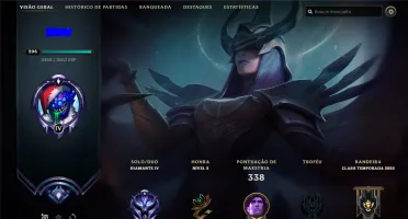 Conta Diamante 4 Skin kayle juiza e 10 páginas de runa