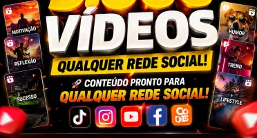 ⚡ Pack Viral 3.000 Vídeos Qualquer Rede Social!