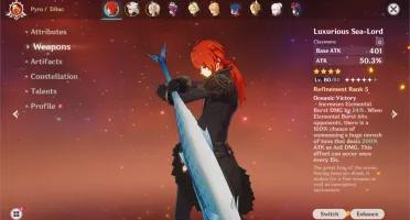 Genshin Impact AR48 Raiden, Itto, Zhongli, Diluc e Aloy!