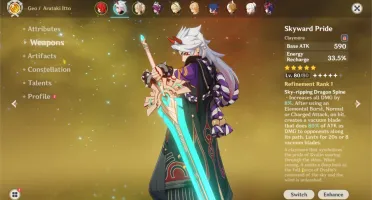 Genshin Impact AR48 Raiden, Itto, Zhongli, Diluc e Aloy!