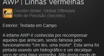 AWP-linhas vermelhas/mais barato que na steam.