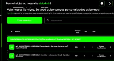 Painel de consultas de seguidores