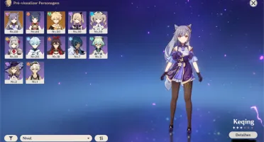 Conta genshin AR34 Keqing C/battle pass/benção 65 dias