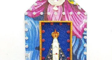Capelinha de Madeira e Chita "N. S. Aparecida"