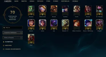 CONTA LEAGUE OF LEGENDS LV 27