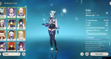 Conta Ar 50 America, 9T5, 612 Gemas + Skin Diluc